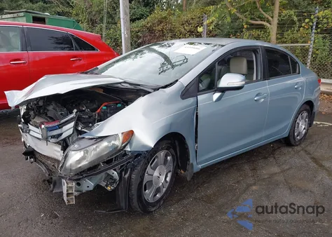 2012 Honda Civic Hybrid из США, поврежденный, VIN JHMFB4F35CS001309